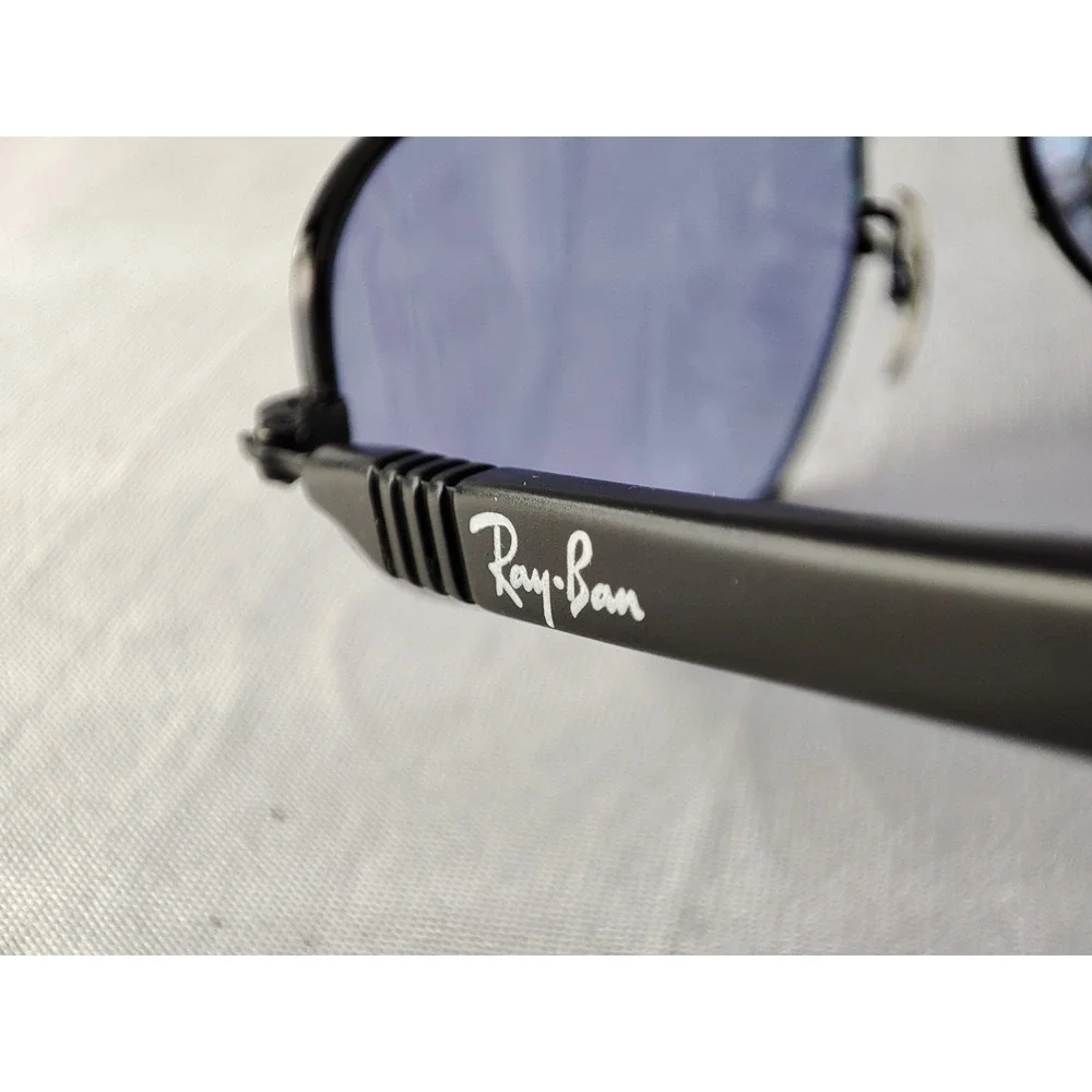 Vintage B&L‎ Ray-Ban W1739 Sport Series 3 Sunglasses Black Blue Lens Mint